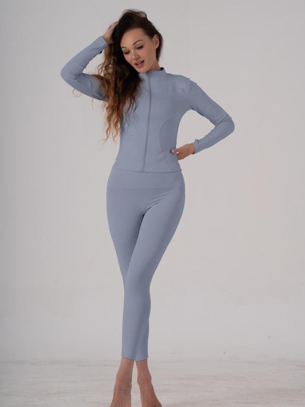 Sporty Two-Piece Activewear Set - dropship-io-70738