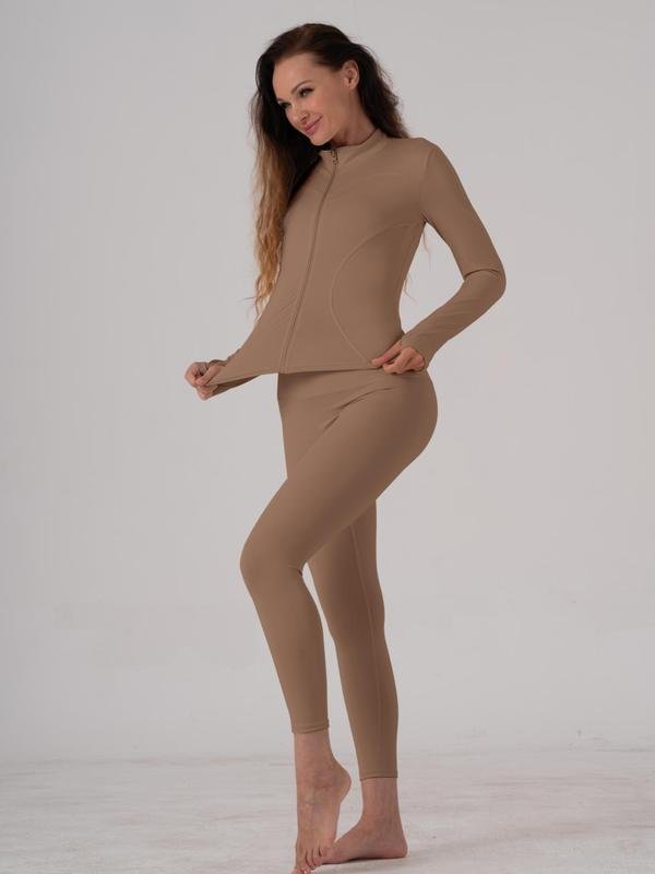 Sporty Two-Piece Activewear Set - dropship-io-70738